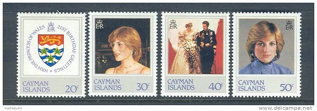 Cayman Islands         "Princess Diana"       Set       SC# 486-89 MNH** - Kaimaninseln