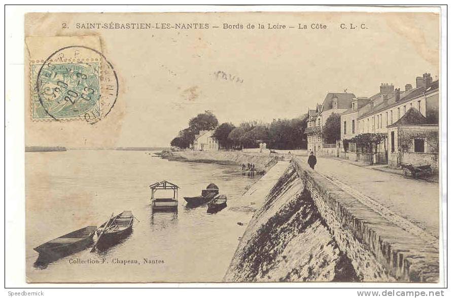 12116 Saint Sébastien Lès Nantes Bords De La Loire 2 C.L.C F.Chapeau Nantes  !décollée ! !état! - Autres & Non Classés