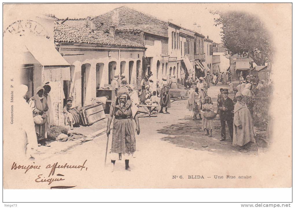 Cpa De BLIDA  - Une Rue Arabe Vers 1900 - Blida