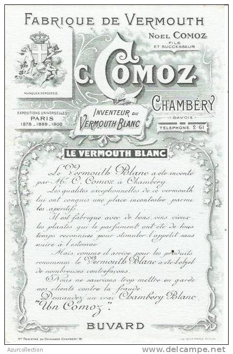 VERMOUTH COMOZ . CHAMBERY - Liqueur & Bière