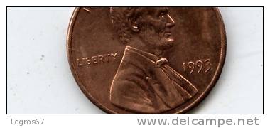 ETATS UNIS 1 CENT 1993 - 1959-…: Lincoln, Memorial Reverse