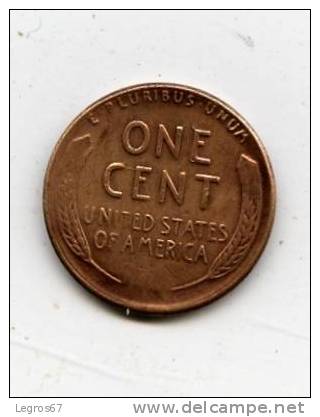 ETATS UNIS 1 CENT 1956 - 1909-1958: Lincoln, Wheat Ears Reverse