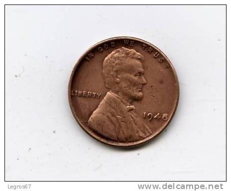 ETATS UNIS 1 CENT 1948 - 1909-1958: Lincoln, Wheat Ears Reverse