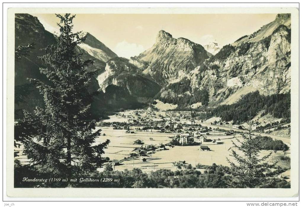 Schweiz/Suisse: AK Kandersteg Mit Gellihorn, 1930, 2 Scans - Kandersteg