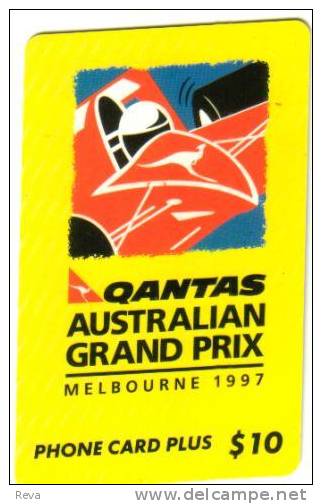 AUSTRALIA $10  GRAND PRIX FORMULA 1  F1 RACING '97 QANTAS AIRLINE  YELLOW LOGO  SPORT  1000 ONLY !!! READ DESCRIPTION !! - Australien