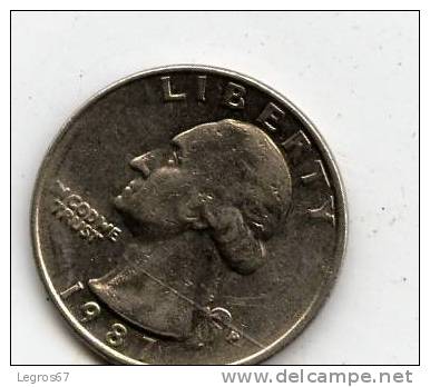 ETATS UNIS 1/4 DOLLAR 1987 P - 1932-1998: Washington