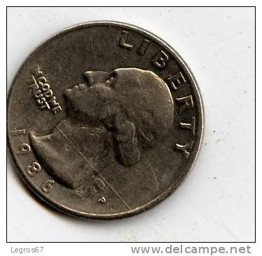 ETATS UNIS 1/4 DOLLAR 1986 P - 1932-1998: Washington