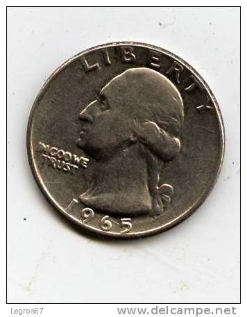 ETATS UNIS 1/4 DOLLAR 1965 - 1932-1998: Washington