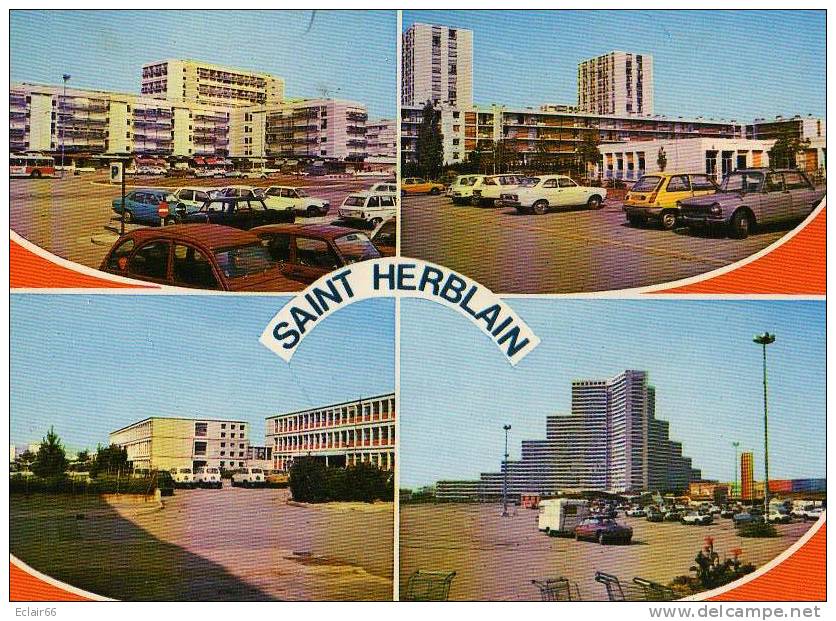 44  Herblain -  Carte Multivues  ( Cité Automobile Citroën DS Tractant Une Caravane Ed. CHAPEAU - Saint Herblain