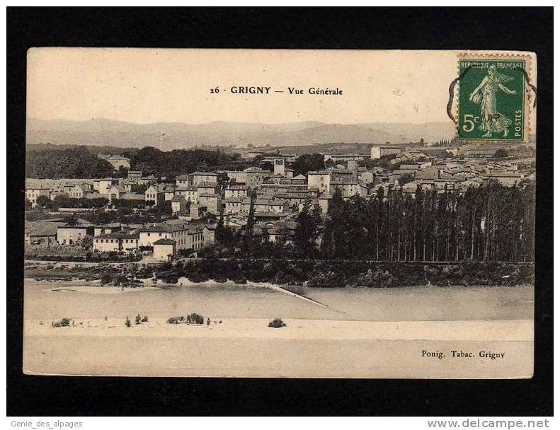 69 GRIGNY, Vue Générale, Ed Puoig 26 , Voyagé, Bon état - Grigny