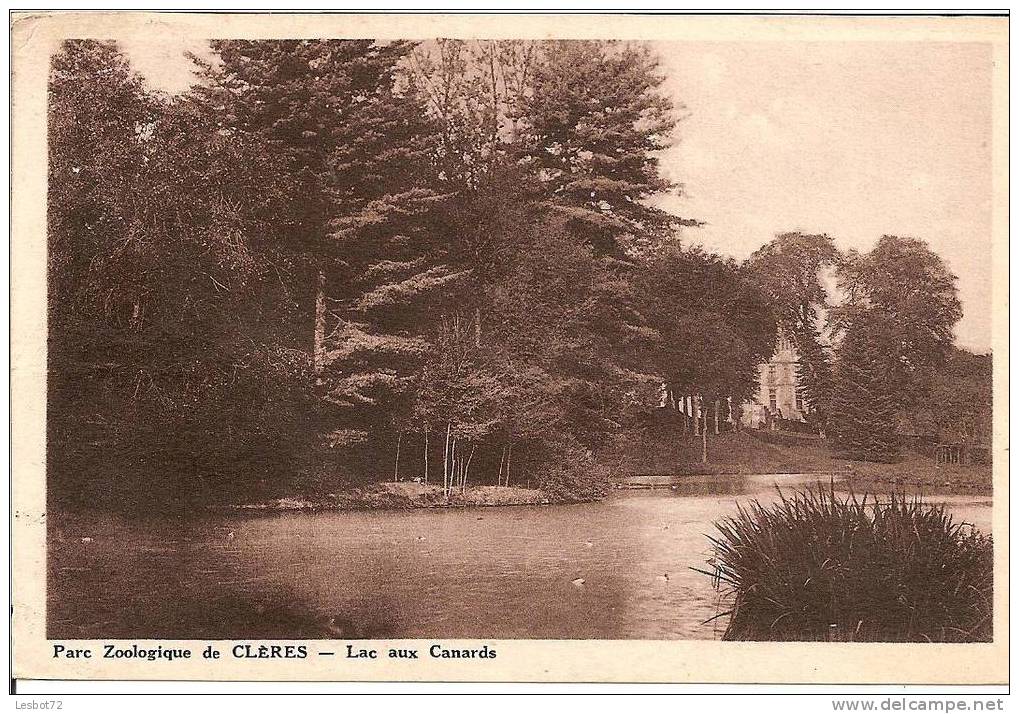 Cpa, Parc Zoologique De Clères (Seine-Inf.), Lac Aux Canards - Clères