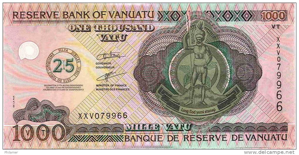 Vanuatu (nouvelles Hebrides) Billet 1000 Vatu, Commemoratif 25 Ans Independance, 2007 Neuf UNC - Vanuatu