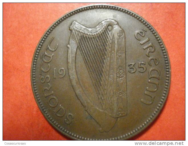 3036 IRELAND EIRE IRLANDA  1  PENNY  GALLINA POULE ANIMAL    AÑO / YEAR  1935  VF++ - Irlanda
