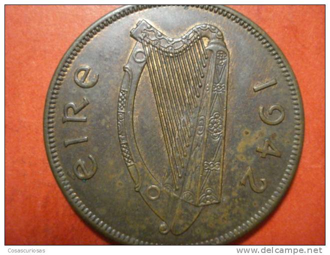 3038 IRELAND EIRE IRLANDA  1  PENNY  GALLINA POULE ANIMAL    AÑO / YEAR  1942 XF+++ - Irland