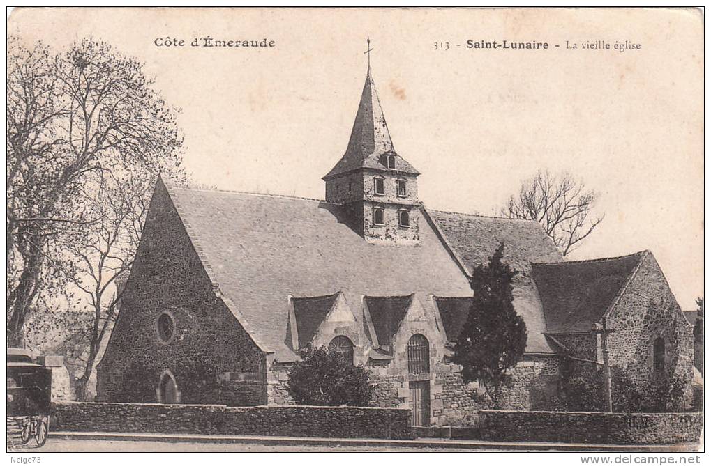 Cpa Du 35. Saint Lunaire - La Vieille Eglise - Saint-Lunaire