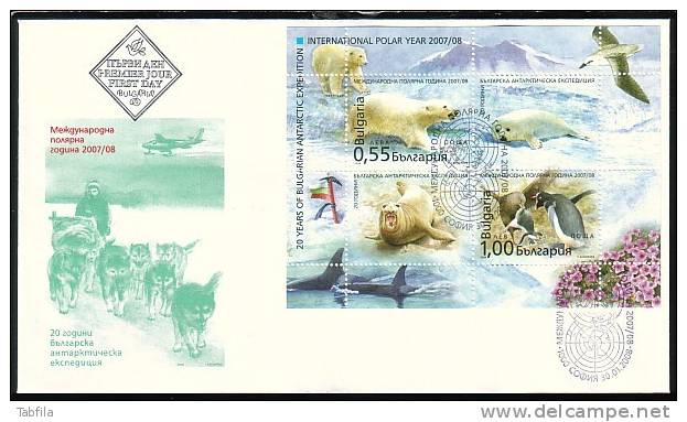 BULGARIE - 2008 - International Polar Anne - Bl.- FDC - Other & Unclassified