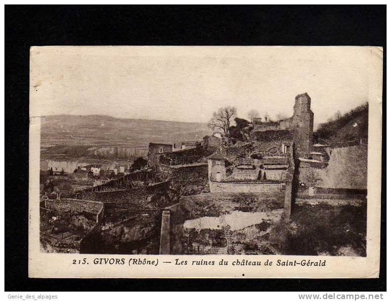 69 GIVORS, Ruines Château De Saint Gérald, Voyagé En 1931, Ed X Goutagny, Plis - Givors