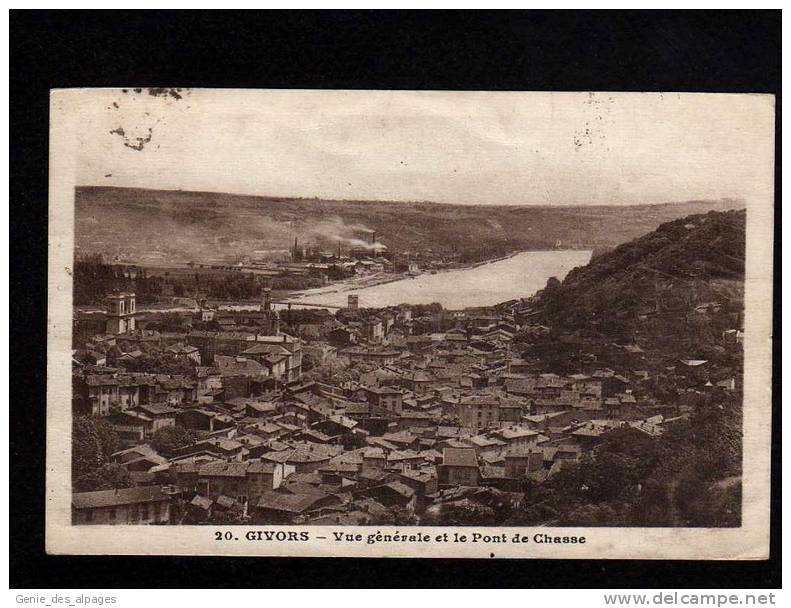 69 GIVORS, Vue Générale Et Pont De Chasse, Voyagé En 193? - Givors