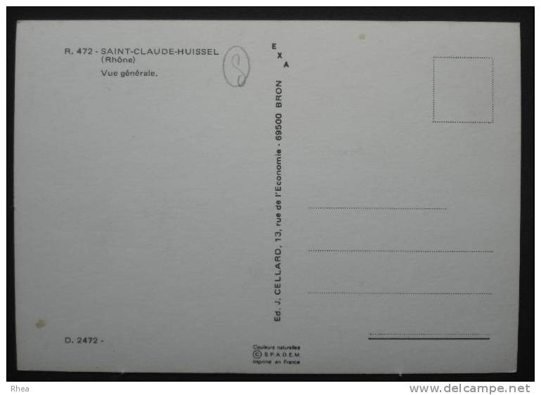 69 Saint-Claude-Huissel Amplepuis Vue Aerienne    D69D  K69006K  C69006C RH053546 - Amplepuis