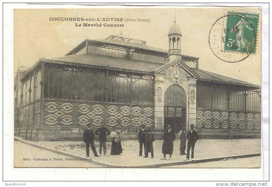 15499 COULONGES Sur AUTIZE Le Marché Couvert  . (sans La Grille) Coll Robin, Fontenay . - Coulonges-sur-l'Autize