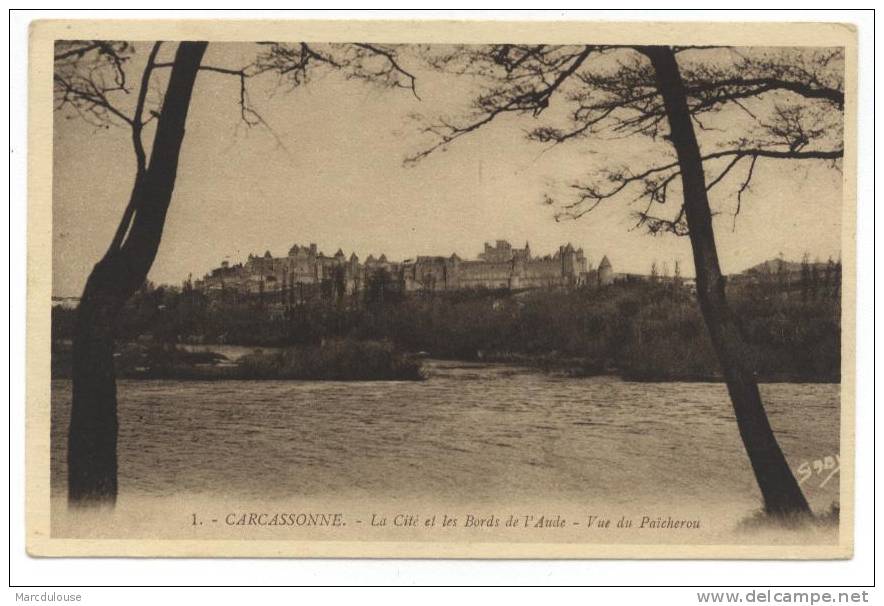 La Cité De Carcassonne. Les Bords De L´Aude. Vue Du Païcherou. - Carcassonne