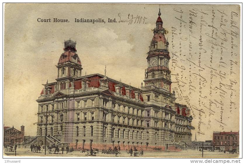 Postcard Indianapolis, Indiana - Court House - Tribunal, Justice - Autres & Non Classés