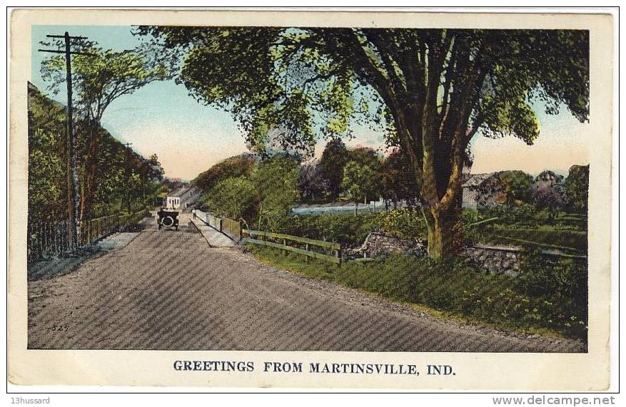 Postcard Greetings From Martinsville, Indiana (1). - Sonstige & Ohne Zuordnung