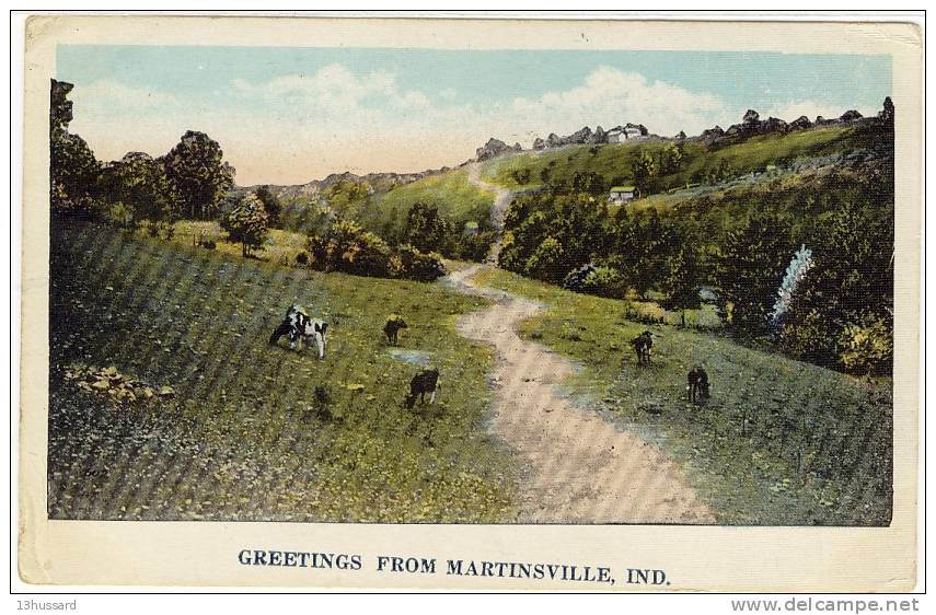 Postcard Greetings From Martinsville, Indiana (2). - Sonstige & Ohne Zuordnung