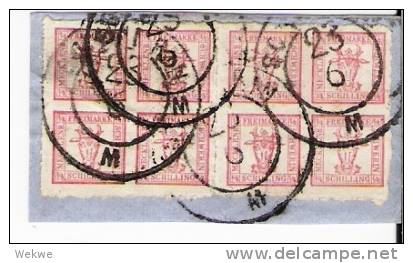 Mes012/ Paar Mi. 5, Briefstück Schwerin 1864 (geprüft) - Mecklenburg-Schwerin