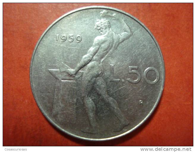 3118  ITALIA ITALY   50 LIRE     AÑO / YEAR   1959       SPL- - 50 Lire