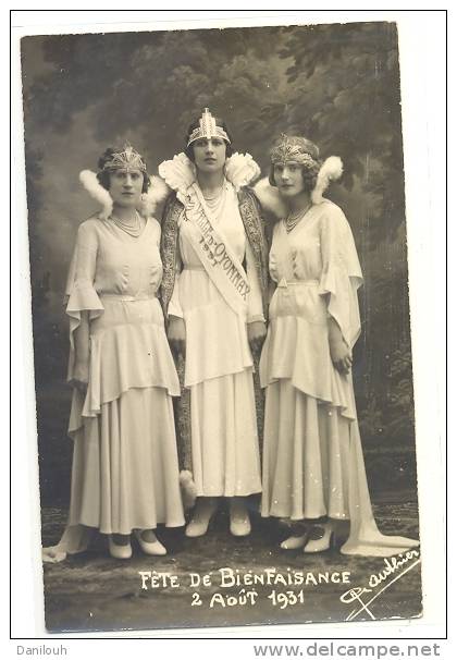 01 // OYONNAX, Fete De Bienfaisance / AOUT 1931 /  CARTE PHOTO, Les Belles De La Ville, A GAUTHIER - Oyonnax