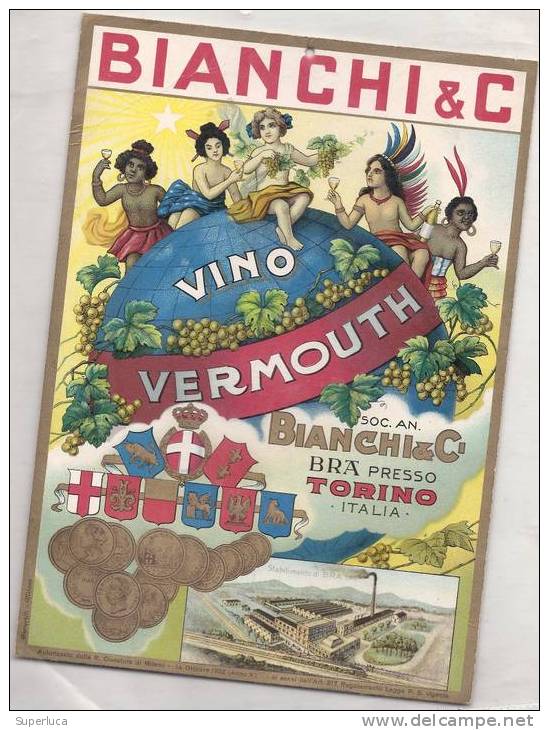 Locandina Rara Vermouth BIANCHI & C.bra Presso Torino - Altri & Non Classificati