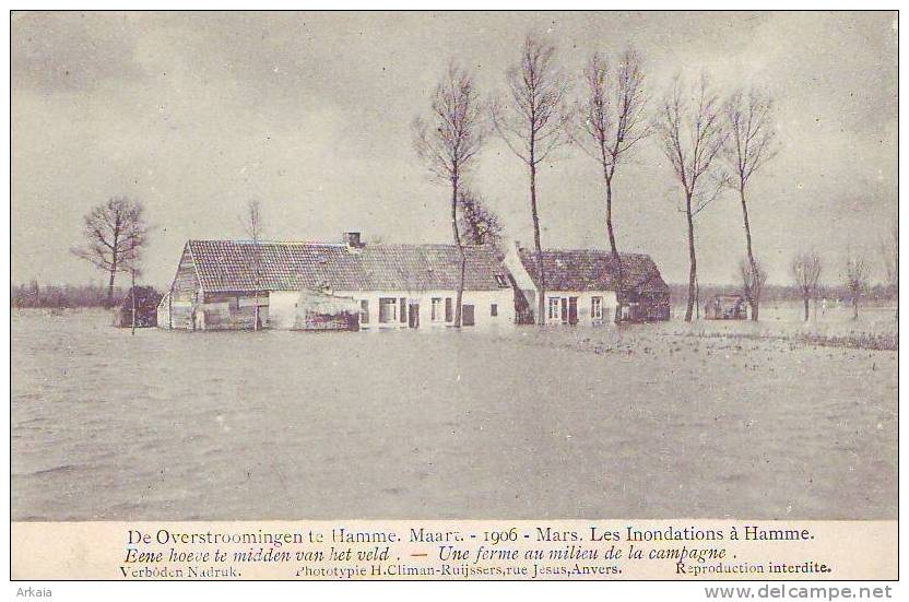 HAMME = Les Inondations De Mars 1906 (H. Climan) Vierge - Autres & Non Classés