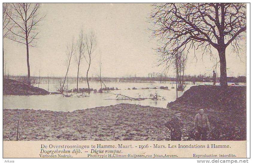 HAMME = Les Inondations De Mars 1906  (H. Climan) Vierge - Autres & Non Classés