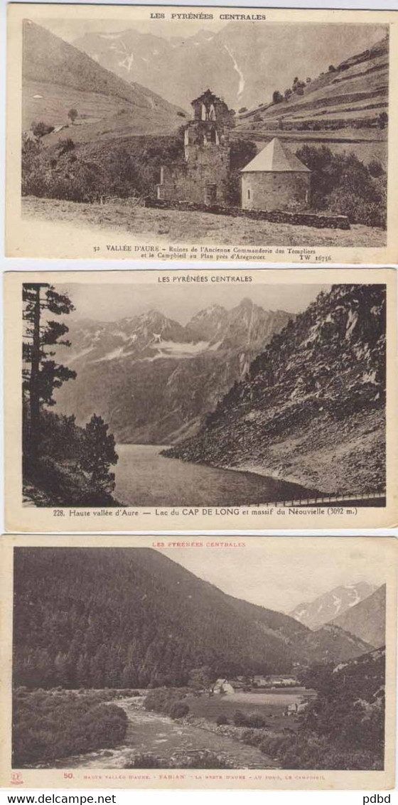 65 . 8 Cartes ( 5CPA, 1CPSM, 2CPM) . Aragnouet . Vallée D'AURE . FABIAN . Lacs Du Cap De Long Et D'Aubert . - Aragnouet