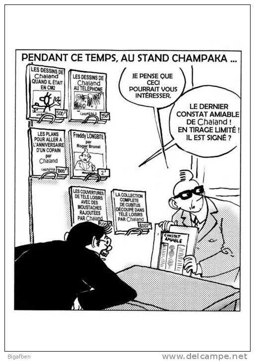 AMUSANTE CP PASTICHE D'après CHALAND : PARODIE  FREDDY LOMBARD, CHAMPAKA / TL 50 Ex N°/ TBE - Cartes Postales