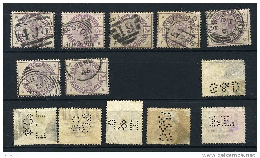 Victoria  SG 190  Seven Good Stamps CV 15 £ Each    (reversed Are Gifts) - Gebruikt