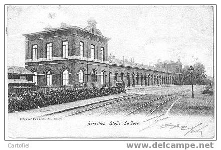 AARSCHOT-STATION-GARE-GELOPEN KAART 1902-ZELDZAAM!!!! - Aarschot
