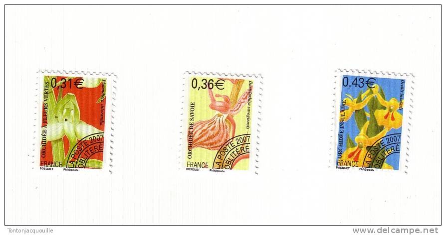 3 TIMBRES PREOBLITERES  0,43 + 0,36 + 0,31   SERIE COMPLETE 2008 - 1989-2008