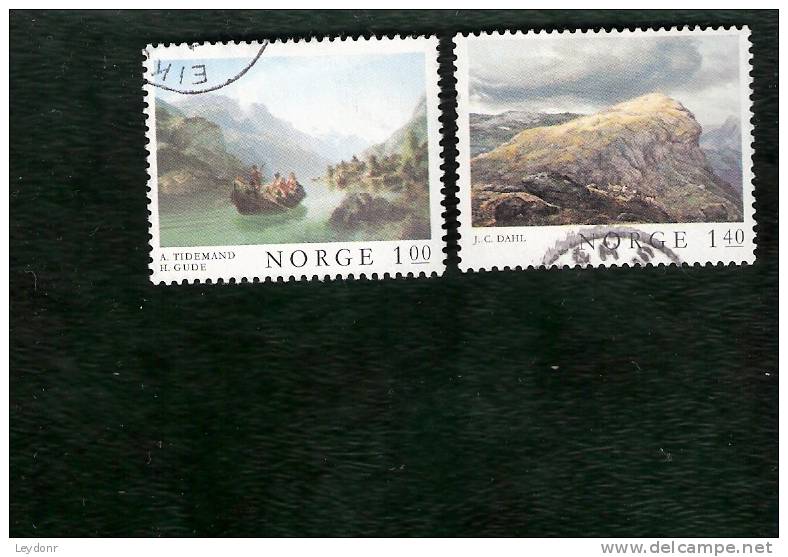 Norway - Scott # 633-634 Ferry In Hardanger Fjord And Stugunoset From Filefjell - Usados