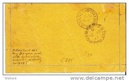 SM039 SAN MARINO - /   Kartenbrief Nr. 1, 1893 M. Zusatzmarke N. Australien - Interi Postali