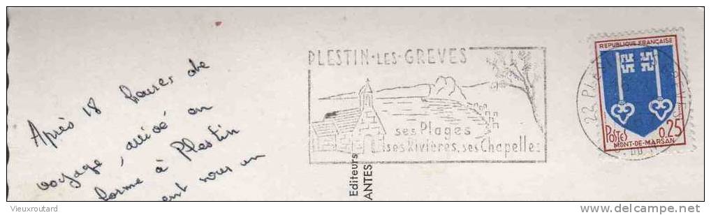 CPSM.  PLESTIN LES GREVES EN ARMORIQUE. 4 VUES. DATEE 1967. DENTELLEE. - Plestin-les-Greves