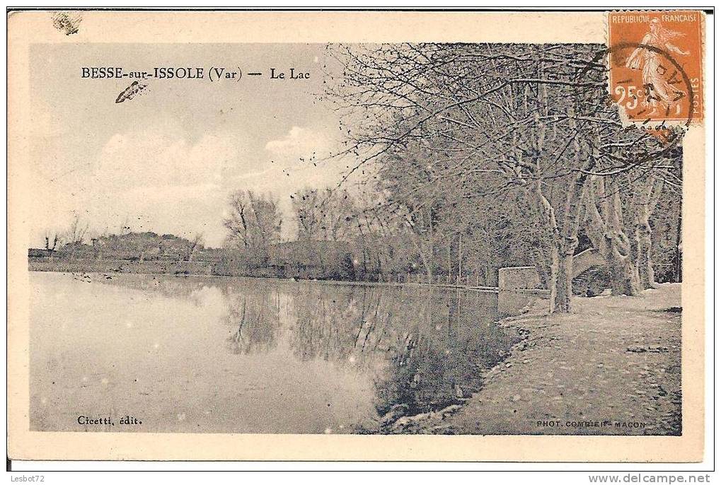 Cpa, Besse-sur-Issole (Var), Le Lac - Besse-sur-Issole