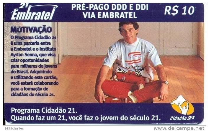 PREPAYEE EMBRATEL    RS10  AYRTON SENNA - Brésil