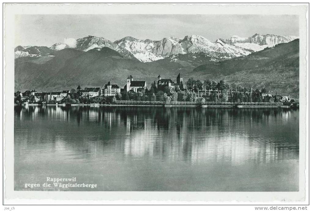 Schweiz/Suisse: AK Rapperswil Gegen Die Wäggitalerberge, 1931, 2 Scans - Rapperswil-Jona