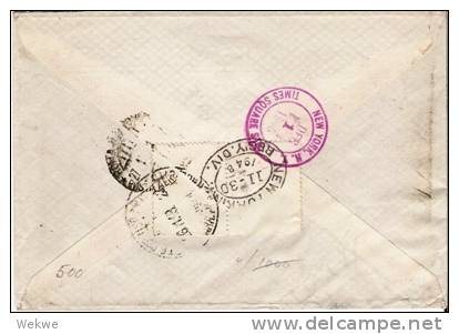 Ig007/  ITALIEN -  Lira 1000 (Mi. 50) 1949 Als Einzelfrankatur  Triest Nach NY - Airmail