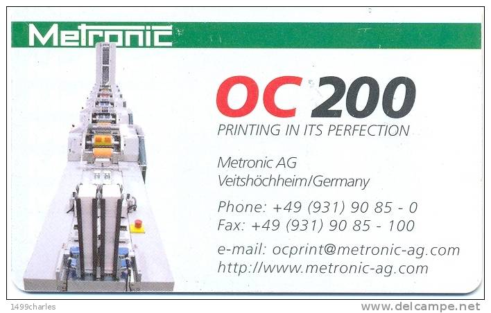 CARTE METRONIC  AG - To Identify