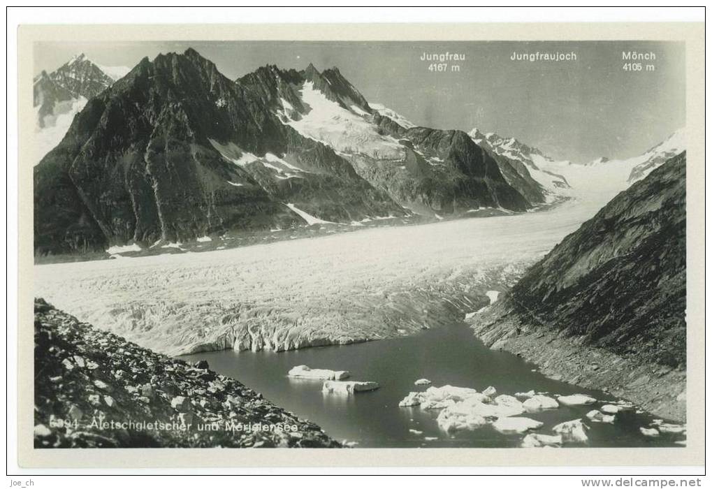 Schweiz/Suisse: AK Aletschgletscher Und Merjelensee, 2 Scans - Lens