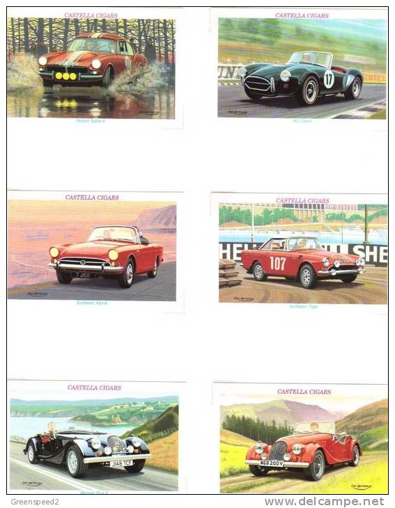 Classic Sports Cars - Full Set 30 Cards - Issued By Castella - With Unused Album -Mint Condition - Voitures