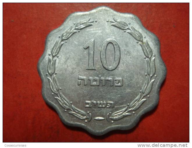 3154 ISRAEL    10 PRUTOT     AÑO / YEAR   1952    XF++ - Israël